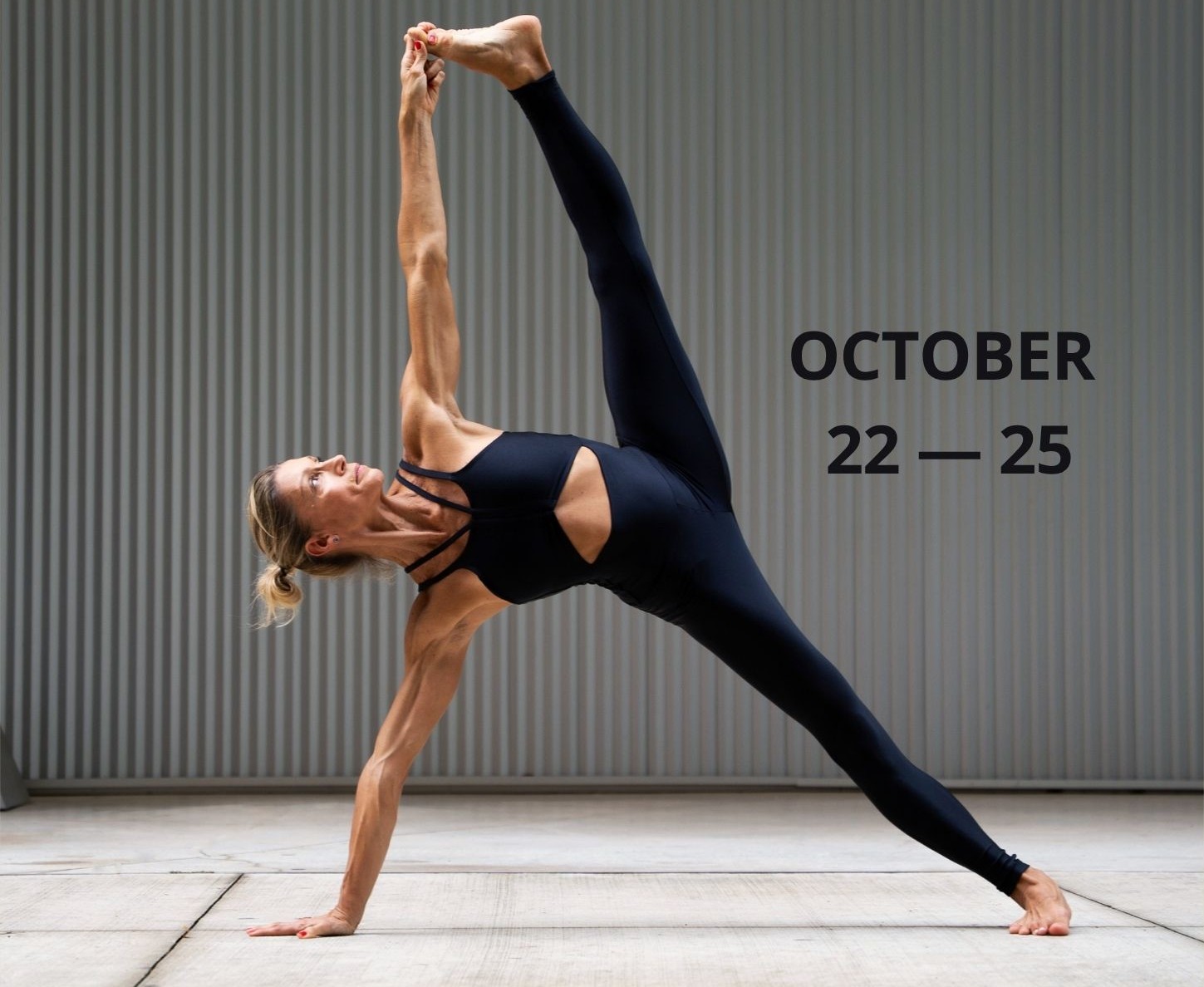 Dany Sa balancing in an advanced one-handed Ashtanga arm balance